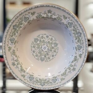 Rare Vintage Alvin French Scroll China Rimmed Soup/Pasta Bowl, 8.5" Diameter